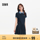 森馬（Semir）連衣裙女拼接格子假兩件學(xué)院風(fēng)2025夏季收腰polo裙107425114001