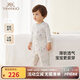 英氏【商場(chǎng)同款】嬰兒衣服夏季輕薄透氣男女寶連體衣2025新款爬服 棉花糖白【長(cháng)袖襟哈】 90cm （建議1-2歲半）