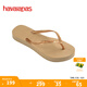 havaianas哈唯納SlimFlatform厚底人字拖女夏外穿增高夾腳涼拖鞋 0570-金色 35 35/36巴西碼