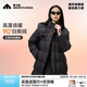 美力城長(zhǎng)款羽絨服女裝新款90%鵝絨過(guò)膝外套時(shí)尚連帽城市戶(hù)外休閑運(yùn)動(dòng)風(fēng) 黑色 M