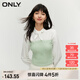 ONLY秋冬學(xué)院風(fēng)簡約百搭翻領(lǐng)針織拼接襯衫女|123451003 C60 微妙的綠色 M