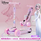 迪士尼兒童滑板車(chē)1-3-6-12歲冰雪奇緣女孩寶寶單腳踏板可折疊溜溜滑滑車(chē) 滑行款【五擋/可折疊】艾莎2