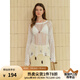 獨(dú)束大碼女裝長(zhǎng)袖薄款顯瘦針織衫氣質(zhì)通勤2025夏季百搭罩衫上衣 梔子白-上衣 L （尺碼：2）