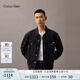 Calvin KleinJeans25春夏男士美式復(fù)古潮流ck純棉翻領(lǐng)牛仔夾克外套40TM716 57L-牛仔黑 XL
