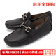 菲拉格慕（Ferragamo）男士牛皮樂(lè )福鞋 GANCINI扣飾商務(wù)休閑皮鞋駕車(chē)鞋 時(shí)尚大牌男鞋 黑色 02C398 0755610 43 碼（9碼）
