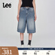 Lee25新品寬松版五袋款設計復古中藍色水洗女牛仔短褲潮流A08037 復古中藍色 29