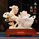 馬上發(fā)財開(kāi)業(yè)擺件招財馬擺件白菜辦公室酒柜高檔裝飾公司開(kāi)業(yè)禮品 紅花冰玉色 高約30CM 禮盒裝