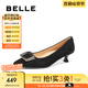 百麗（Belle）舒適優(yōu)雅單鞋女2025春新商場款真皮氣質(zhì)高跟鞋D3N1DAQ5 黑色 38 (240mm)