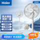 海爾（Haier）家用電風(fēng)扇立式落地扇 大風(fēng)量搖頭可升降電扇 客廳節能柔風(fēng)輕音 拆洗三檔調節七葉風(fēng)扇3556系列 3檔機械款J3556A