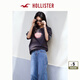 HOLLISTER25夏新款LOGO情侶棉質(zhì)海島baggyT恤男裝女裝KI323-5005 褪色黑色 S (175/92A)