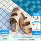 NINE WEST玖熙薄荷涼拖女2025夏季新款老錢風軟底外穿勃肯拖鞋七夕禮物 杏色 35