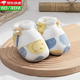 愛(ài)嬰樹(shù)嬰兒鞋子0-6-12個(gè)月到1歲加絨男女寶寶學(xué)步前軟底腳套防滑鞋襪 笑臉藍【加絨加厚】秋冬季 12cm【建議0-12個(gè)月】