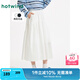 熱風(fēng)【商場(chǎng)同款】蛋糕裙2025年夏季新款女士口袋大擺裙顯瘦A字裙 04白色 S