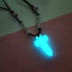 十字架吊墜項鏈女男夜光平安發(fā)光鎖骨鏈七夕情人節禮物 藍光十字架項鏈黑珠繩