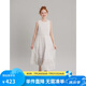 ELLE KIDS安全里襯】夏季女童度假風(fēng)純棉背心裙花邊拼接無袖休閑連衣裙子