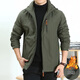 北狼盾 秋冬男裝加絨夾克保暖戶(hù)外休閑厚款外套8818 8202軍綠色 XL (125斤-140斤)