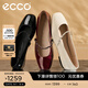 愛步（ECCO）芭蕾舞鞋女 25年新款時尚瑪麗珍方頭低跟淺口單鞋 舞悅234333 黑色23433304001 （牛皮革） 38
