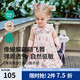 嫚熙（EMXEE）童裝吊帶連衣裙女童公主裙女寶無袖長裙2025新款夏季寶寶裙子 玫瑰圓舞曲 80 cm 【9-18個月】