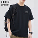 JEEP SPIRIT吉普短袖T恤男夏季男士純棉半袖寬松打底衫高端潮牌上衣服體恤
