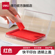 得力（deli）方形快干印臺(tái)秒干印臺(tái) 透明外殼 橡皮章印泥印油 財(cái)會(huì)財(cái)務(wù)專(zhuān)用印財(cái)務(wù)辦公用品 塑料殼快干印臺(tái)-紅色 9864