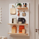 立太實(shí)木洞洞板墻面置物架收納儲物架可定制墻上臥室打孔隔板壁掛架子 【母嬰級ENF級】暖白色60x80 方形套餐