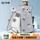 綠源電動(dòng)車擋風(fēng)被四季通用夏季加厚電瓶車擋風(fēng)被電動(dòng)車擋風(fēng)罩加寬加大防風(fēng)斗篷夏季防曬防雨 【夏季斗篷款】灰色滑板熊-加大側(cè)翼 四季擋風(fēng)被