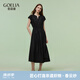 歌莉婭真絲連衣裙夏季得體穿搭25新款桑蠶絲裙子1E4L4K28A 00B黑色 M