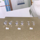 足銀990皓石耳釘爪包彎鉤睡覺不用摘養(yǎng)耳洞夏款小眾設(shè)計(jì)百搭耳飾 3mm皓石耳釘一對(duì)