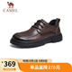 駱駝（CAMEL）牛皮系帶經(jīng)典商務(wù)休閑德比皮鞋男結(jié)婚新郎 G14A155634 棕色 41