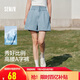 森馬（Semir）牛仔褲女寬松短褲chic百搭2025夏季高腰A字褲甜酷風(fēng)109325122001