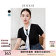 JESSIE舒適圓領(lǐng)顯瘦短袖T恤女2024夏季新款短款上衣 黑色 S