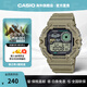 卡西歐（CASIO）小方塊電子表 潮汐月相沖浪防水運(yùn)動(dòng)手表 學(xué)生復(fù)古石英表 WS-1700H-5AVDF