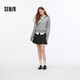 森馬（Semir）半身裙女學(xué)院風(fēng)顯瘦短裙俏皮小個(gè)子秋灰色格子百褶裙101524120012