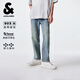 杰克·瓊斯（JACK&JONES）男裝潮時(shí)尚舒適百搭簡約風(fēng)個(gè)性字母印花九分直筒牛仔褲225232105 E40淺牛仔藍(lán) 常規(guī) 29 170 W29