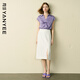 顏域直筒開(kāi)叉半身裙女2025夏季中長(cháng)款薄款百搭高級感裙子 白色  XL 