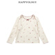 happyology英國兒童秋裝新款秋衣上衣女童男童針織長(cháng)褲發(fā)飾 波點(diǎn)小野花-粉紫（上衣） 98 (98cm)