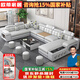 歐蒂家居涼席貓抓科技布沙發(fā)現(xiàn)代簡約布藝實木沙發(fā)客廳2025新款大戶型家具 七件套【配茶幾電視柜+4個小凳】 尊享貓抓皮【冬夏兩用+松木框】