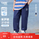 小豬托尼男童褲子防蚊褲兒童褲子夏季薄款胖童中大童運動(dòng)褲青少年褲子 索羅娜薄長(cháng)褲藏青 170 合適165-170身高，130-150斤
