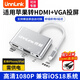 UNNLINK 適用蘋果Lightning轉HDMI轉換器高清蘋果手機投屏線 適用蘋果7-14系列/iPad外接顯示器電視投影儀 【配HDMI線】蘋果轉HDMI+VGA+3.5mm