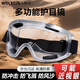 烏斯京全密封護(hù)目鏡防霧四珠透明防沖擊防風(fēng)沙勞?？蓭Ы曠R