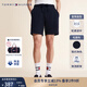 TOMMY HILFIGER夏季男裝通勤簡(jiǎn)約小繡標抽繩腰合身休閑運動(dòng)直筒短褲 藏青色DW5 L