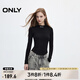 ONLY春夏時尚修身顯瘦正肩長袖半高領(lǐng)T恤女|124302021 H1Z 黑色 L (170) 88A