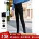 百圖betu女裝秋季新款休閑褲高彈力修身顯瘦鉛筆瑜伽褲女2309T66 黑色 M