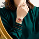 歐品客瑞士手表女品牌排行十大名表2025新款時(shí)尚氣質(zhì)女士鑲鉆石英表防水 頂配版-瑞士機芯-紅面女款