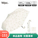 Wpc.遮陽傘復(fù)古高顏值三折小巧晴雨兩用太陽傘防曬防紫外線彎鉤傘 黑膠花影復(fù)古傘-米白801-18067