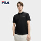 FILA 斐樂(lè )官方男子針織短袖POLO衫2025夏季新款簡(jiǎn)約休閑基礎上衣 正黑色-BK L 175/96A/L