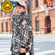 G.DUCKKIDS兒童羽絨服男童中長款連帽冬季新款6-15歲中大童加厚過年衣服外套 黑色 150