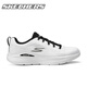 斯凱奇男鞋入門(mén)級軟彈男士跑步鞋舒適透氣輕便防滑潮流百搭休閑運動(dòng)鞋子 白色/黑色 39.5