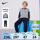NIKE3BRAND 耐克男女童無帽衛(wèi)衣+長褲2件套裝秋季新款長袖套裝