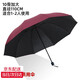 折疊雨傘十骨大號情侶雙人傘三折傘晴雨兩用遮陽(yáng)傘 10骨黑膠手動(dòng)款 酒紅